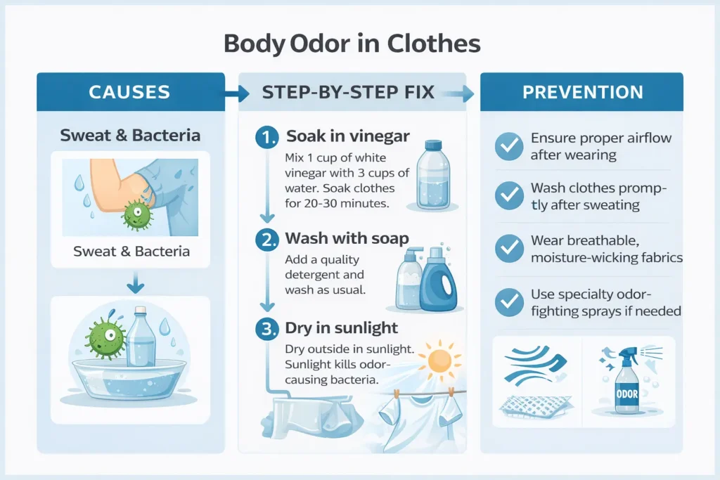 Eliminating Sweaty Smell On Clothes